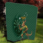 Australia Kangaroo Mascot Darts Quilt Green Edition