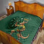 Australia Kangaroo Mascot Darts Quilt Green Edition