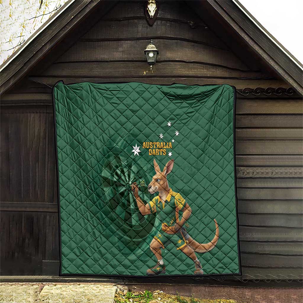 Australia Kangaroo Mascot Darts Quilt Green Edition