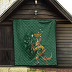 Australia Kangaroo Mascot Darts Quilt Green Edition