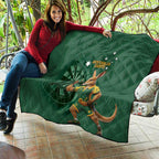 Australia Kangaroo Mascot Darts Quilt Green Edition