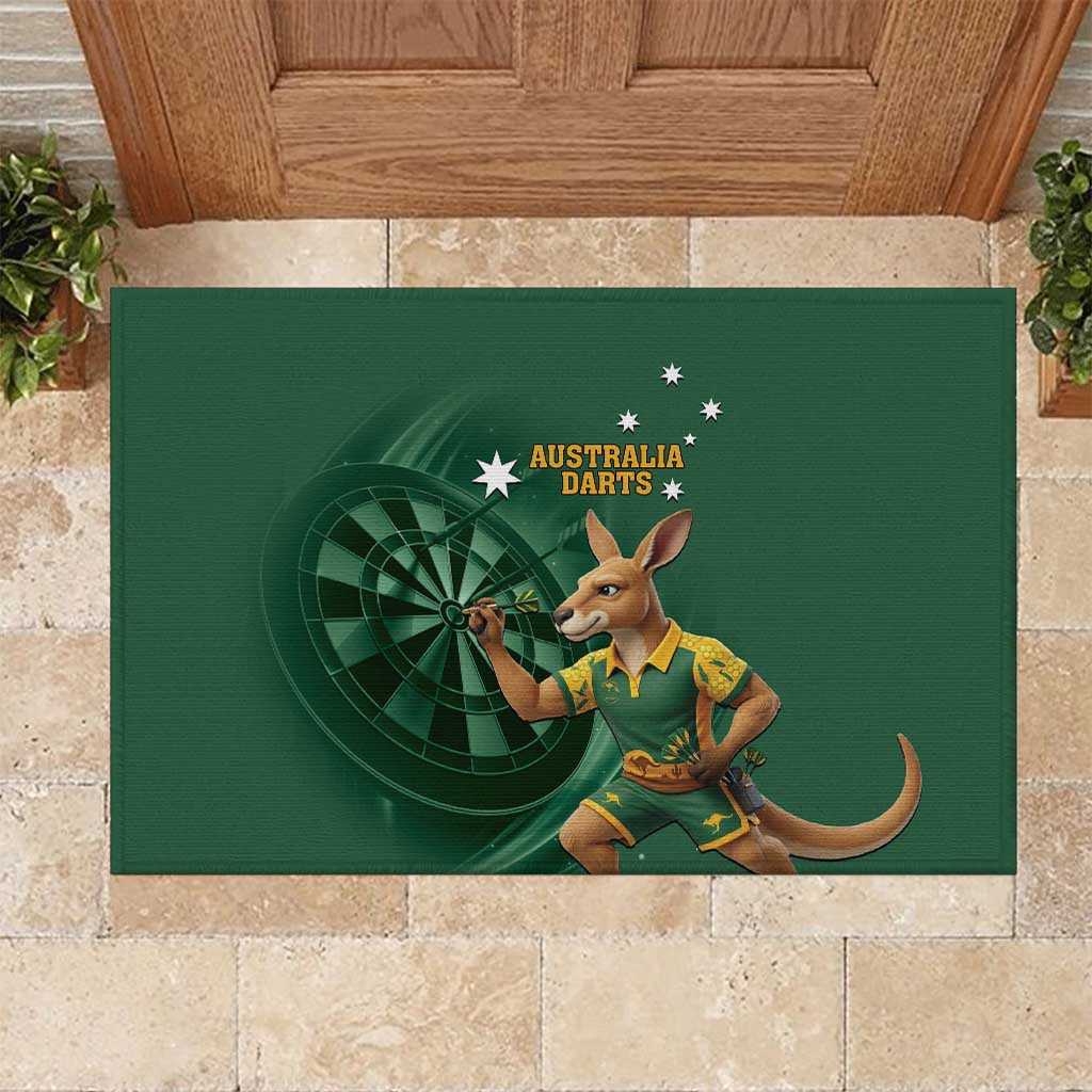 Australia Kangaroo Mascot Darts Rubber Doormat Green Edition