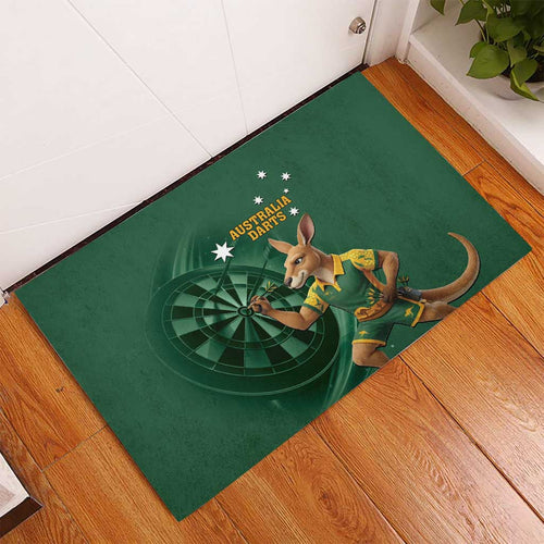 Australia Kangaroo Mascot Darts Rubber Doormat Green Edition