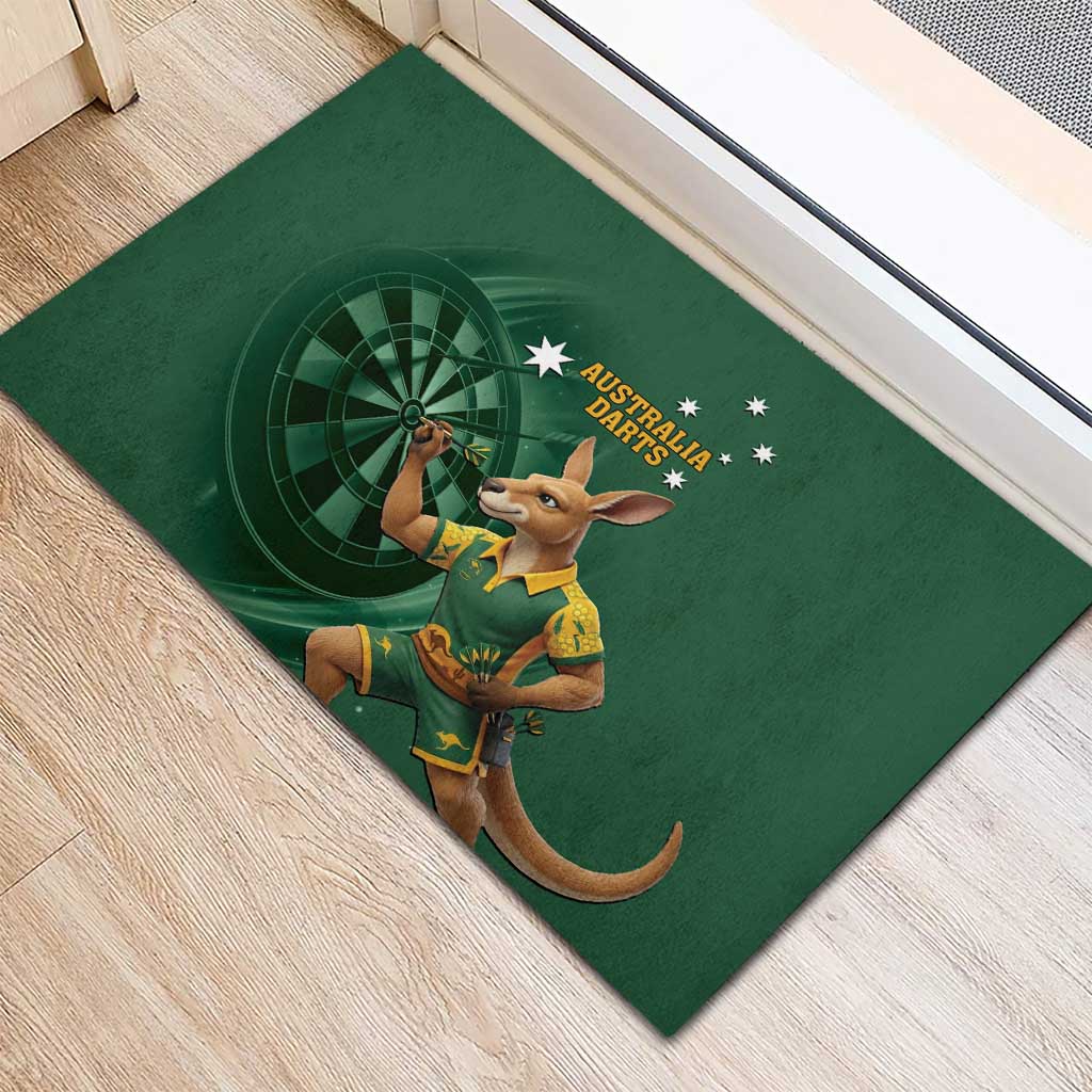 Australia Kangaroo Mascot Darts Rubber Doormat Green Edition