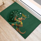 Australia Kangaroo Mascot Darts Rubber Doormat Green Edition