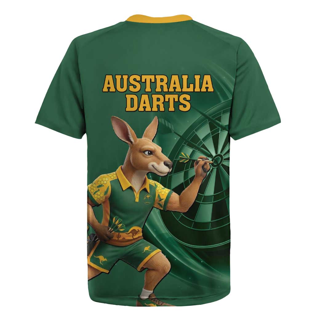 Australia Kangaroo Mascot Darts Rugby Jersey Green Edition