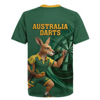 Australia Kangaroo Mascot Darts Rugby Jersey Green Edition