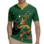 Australia Kangaroo Mascot Darts Rugby Jersey Green Edition