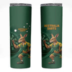 Australia Kangaroo Mascot Darts Skinny Tumbler Green Edition