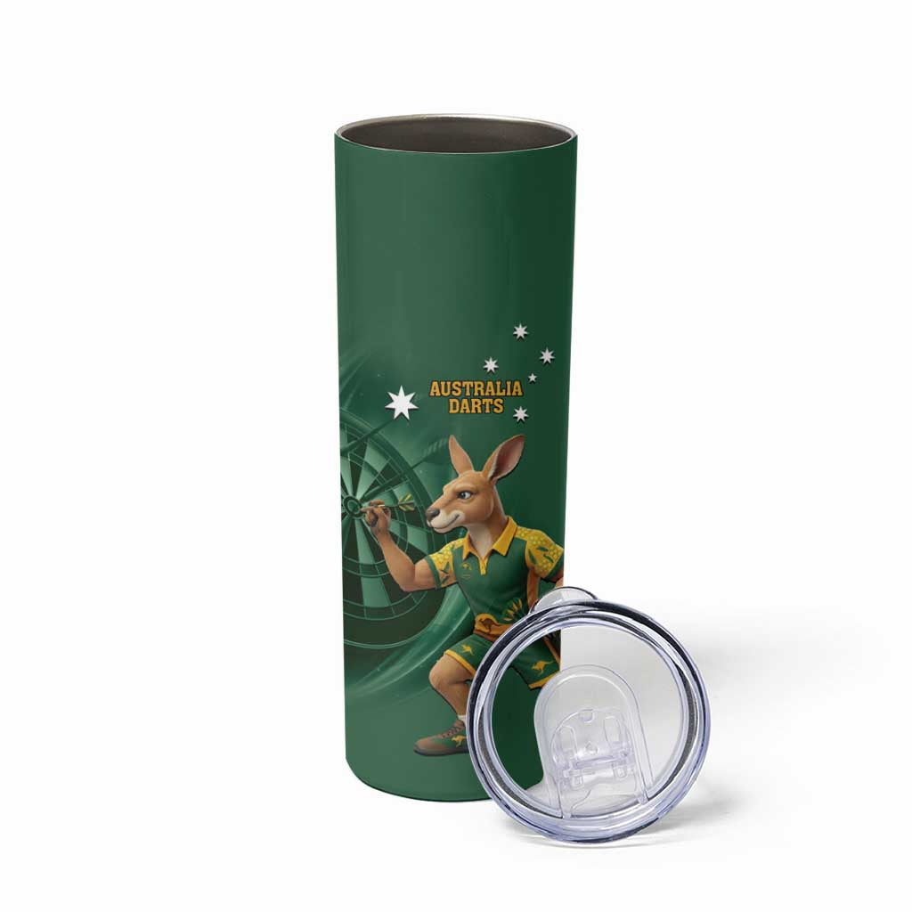 Australia Kangaroo Mascot Darts Skinny Tumbler Green Edition
