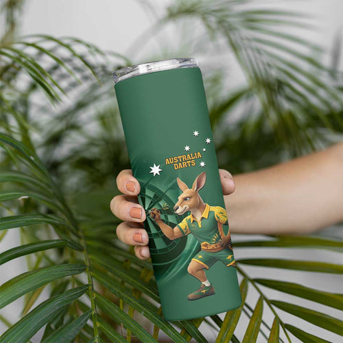 Australia Kangaroo Mascot Darts Skinny Tumbler Green Edition