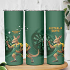 Australia Kangaroo Mascot Darts Skinny Tumbler Green Edition