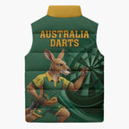 Australia Kangaroo Mascot Darts Sleeveless Puffer Jacket Green Edition