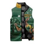 Australia Kangaroo Mascot Darts Sleeveless Puffer Jacket Green Edition
