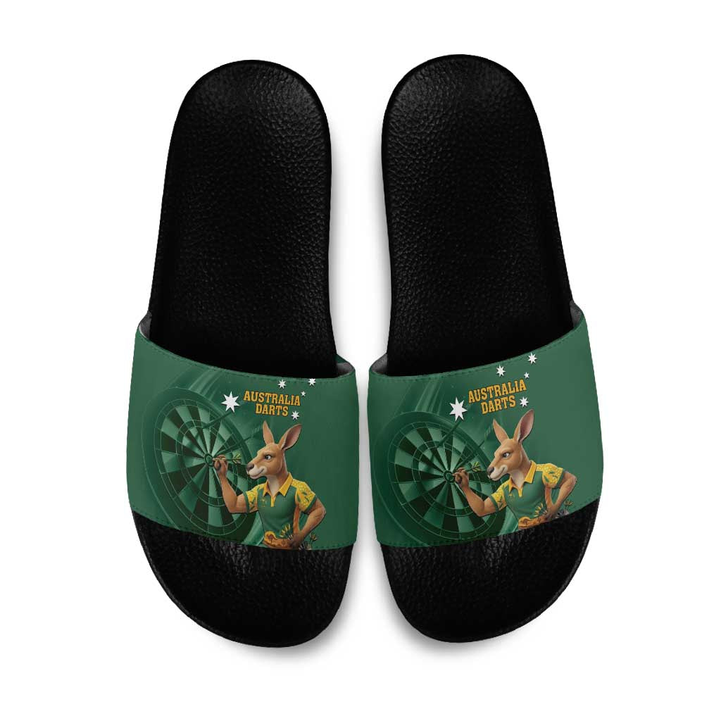 Australia Kangaroo Mascot Darts Slide Sandals Green Edition