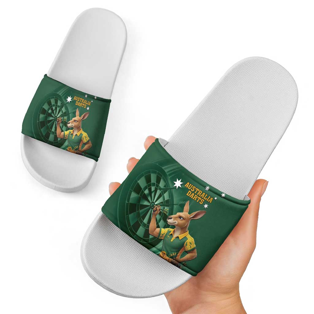 Australia Kangaroo Mascot Darts Slide Sandals Green Edition
