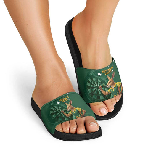 Australia Kangaroo Mascot Darts Slide Sandals Green Edition