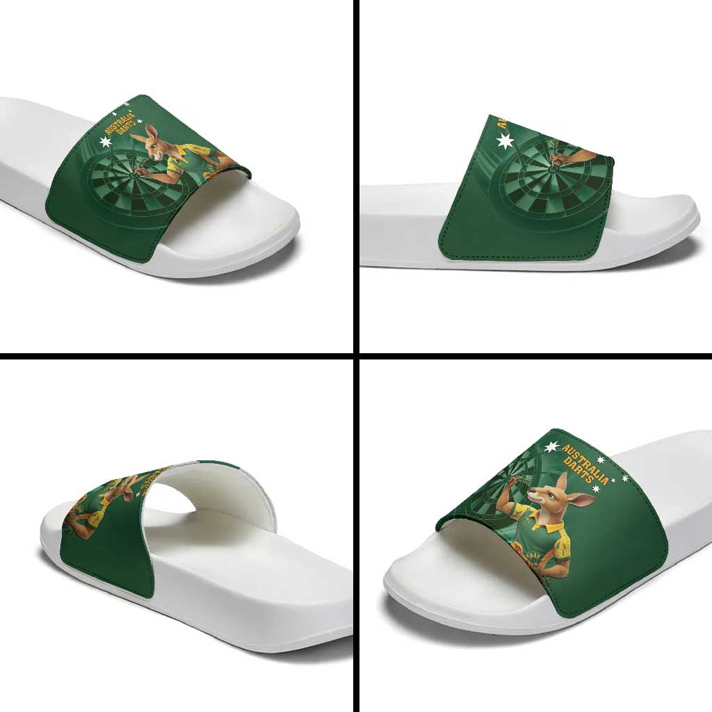 Australia Kangaroo Mascot Darts Slide Sandals Green Edition