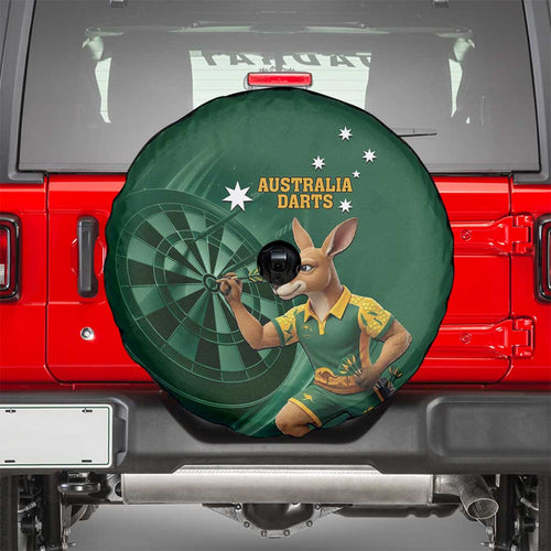 Australia Kangaroo Mascot Darts Spare Tire Cover Green Edition