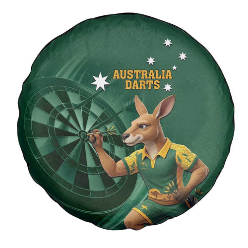 Australia Kangaroo Mascot Darts Spare Tire Cover Green Edition