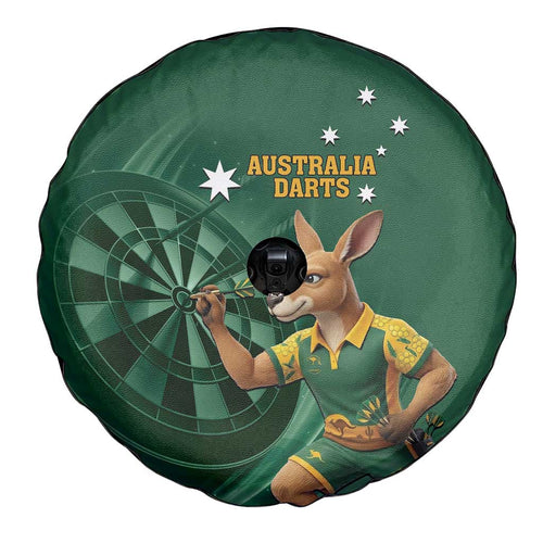 Australia Kangaroo Mascot Darts Spare Tire Cover Green Edition