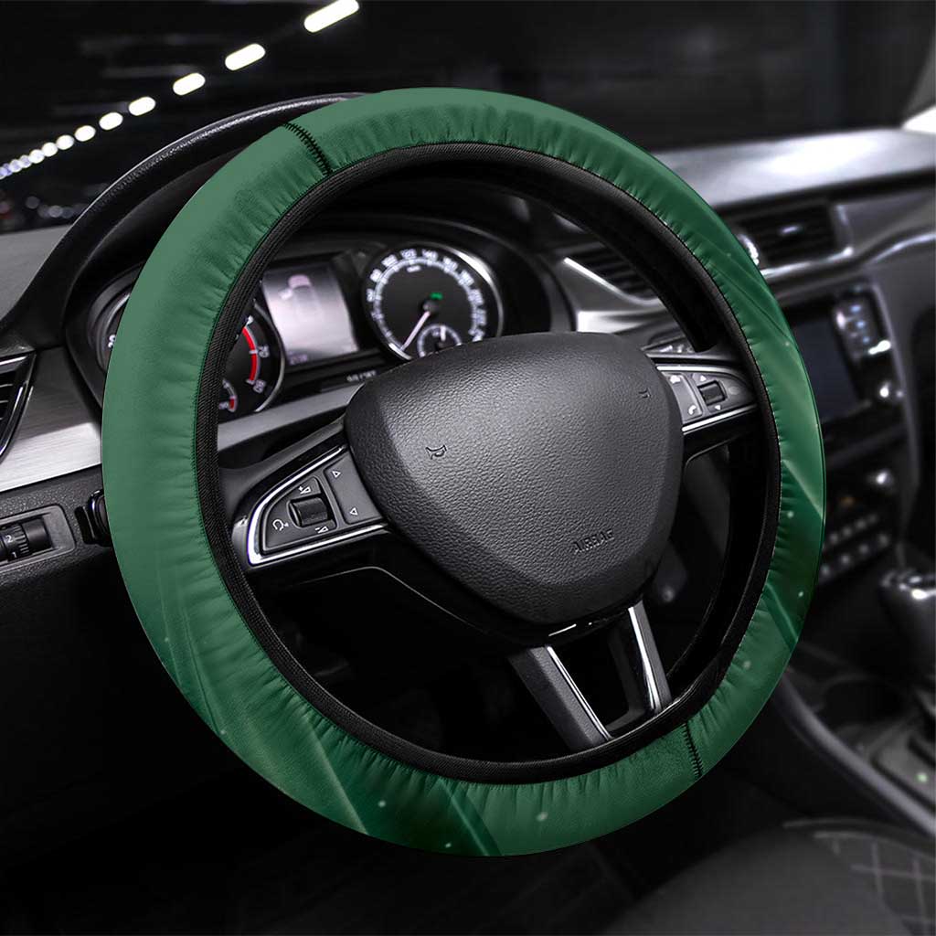 Australia Kangaroo Mascot Darts Steering Wheel Cover Green Edition