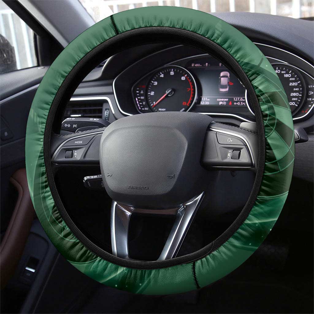 Australia Kangaroo Mascot Darts Steering Wheel Cover Green Edition