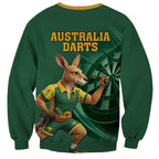 Australia Kangaroo Mascot Darts Sweatshirt Green Edition