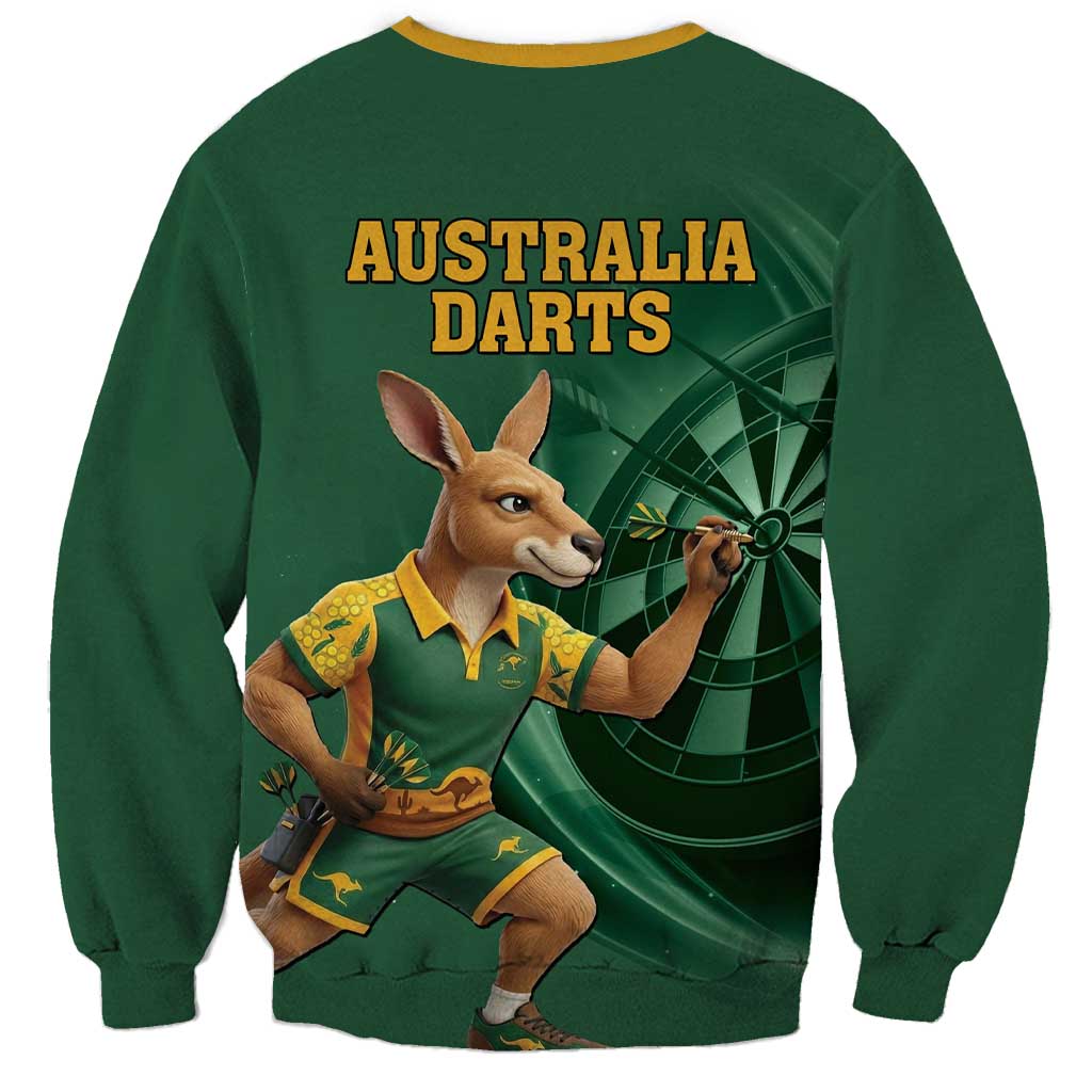 Australia Kangaroo Mascot Darts Sweatshirt Green Edition