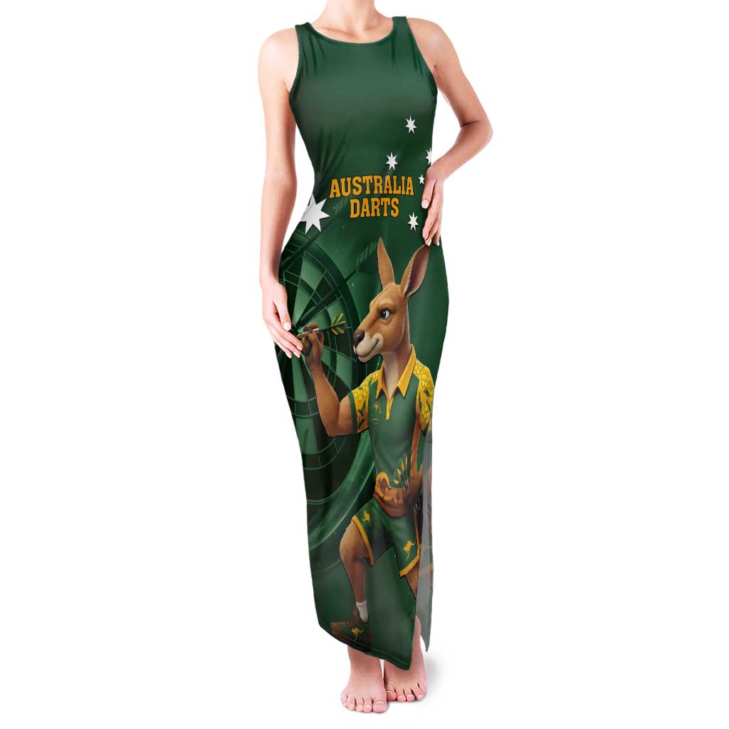 Australia Kangaroo Mascot Darts Tank Maxi Dress Green Edition