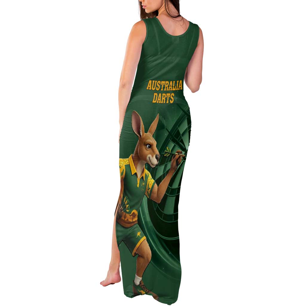 Australia Kangaroo Mascot Darts Tank Maxi Dress Green Edition