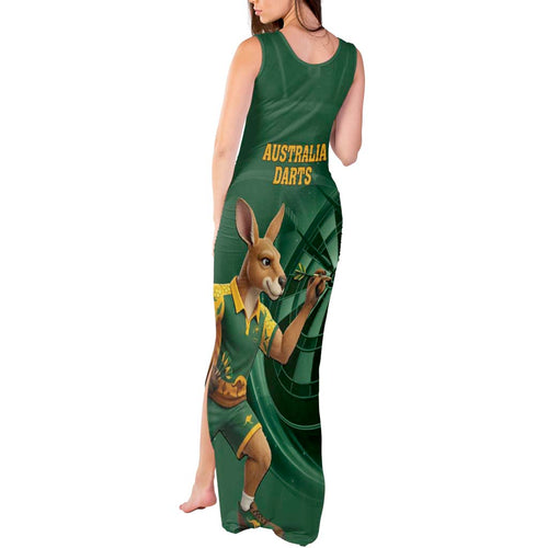 Australia Kangaroo Mascot Darts Tank Maxi Dress Green Edition