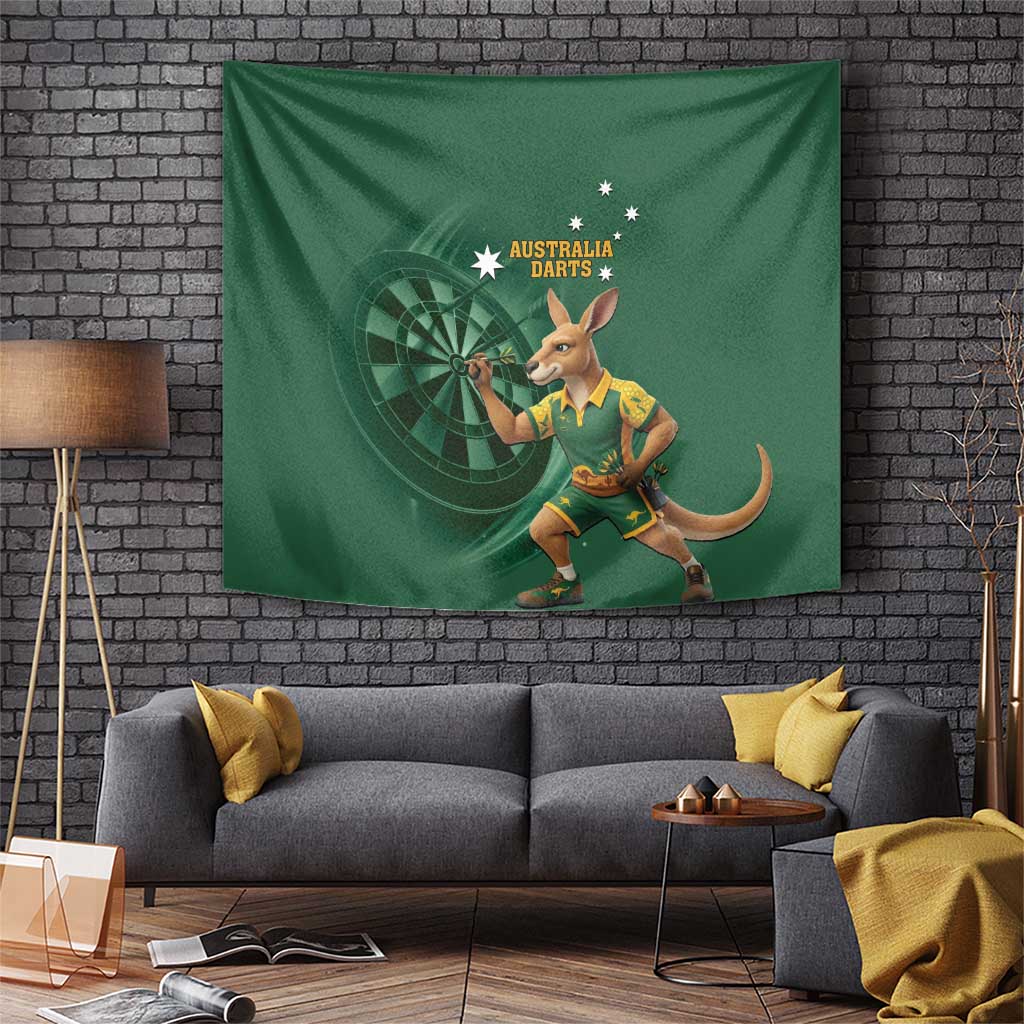 Australia Kangaroo Mascot Darts Tapestry Green Edition