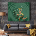 Australia Kangaroo Mascot Darts Tapestry Green Edition