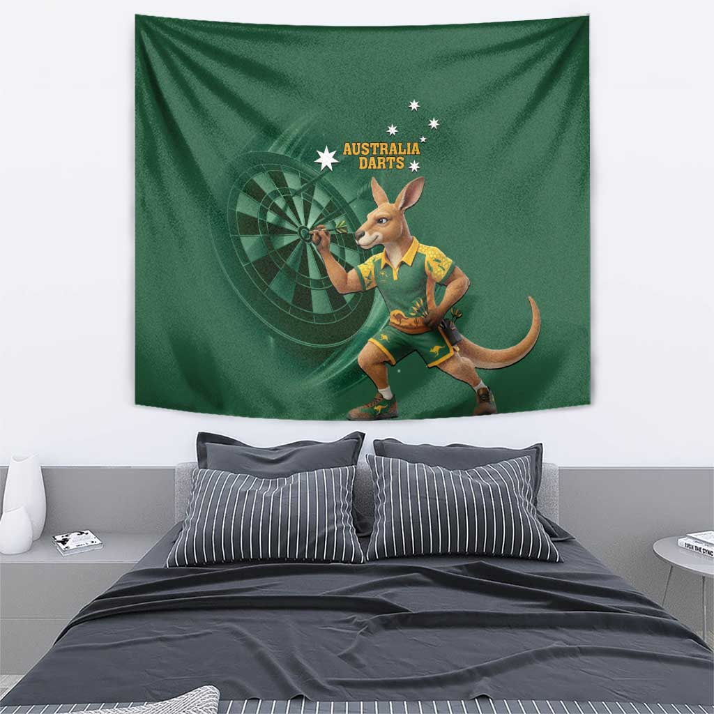 Australia Kangaroo Mascot Darts Tapestry Green Edition