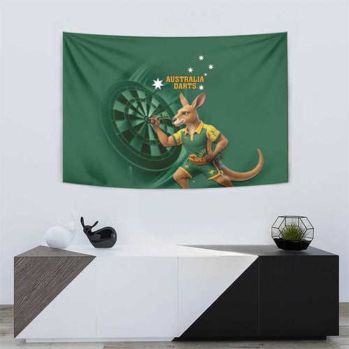 Australia Kangaroo Mascot Darts Tapestry Green Edition