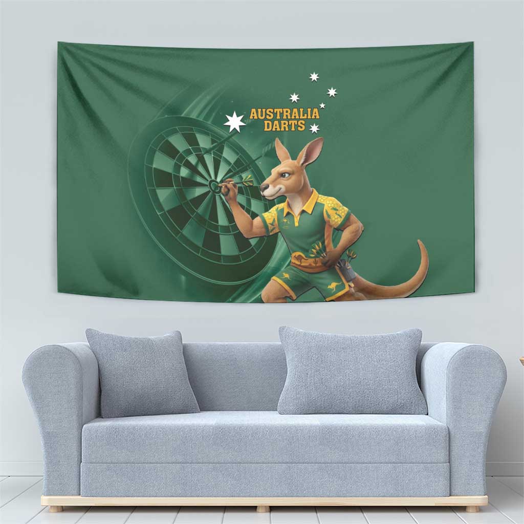 Australia Kangaroo Mascot Darts Tapestry Green Edition