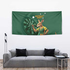 Australia Kangaroo Mascot Darts Tapestry Green Edition