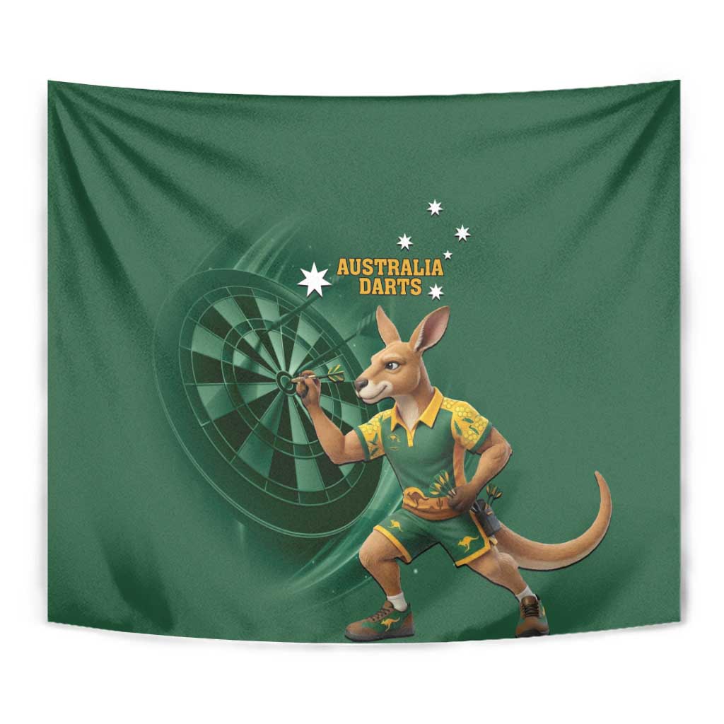 Australia Kangaroo Mascot Darts Tapestry Green Edition