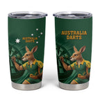 Australia Kangaroo Mascot Darts Tumbler Cup Green Edition
