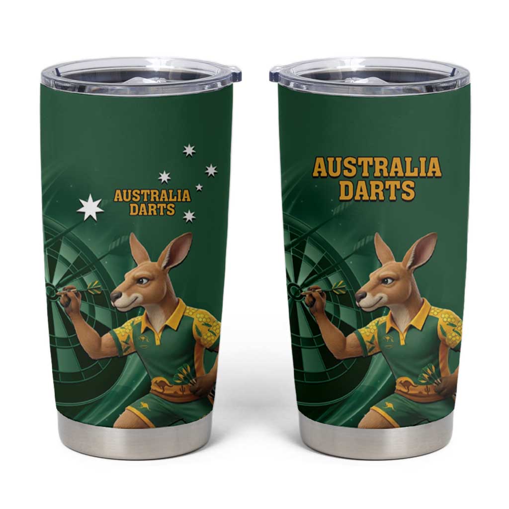 Australia Kangaroo Mascot Darts Tumbler Cup Green Edition