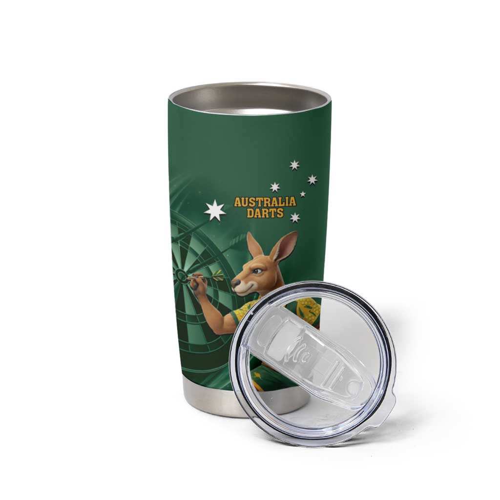 Australia Kangaroo Mascot Darts Tumbler Cup Green Edition