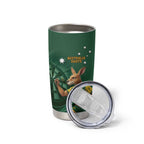 Australia Kangaroo Mascot Darts Tumbler Cup Green Edition