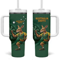 Australia Kangaroo Mascot Darts Tumbler With Handle Green Edition