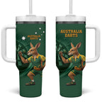 Australia Kangaroo Mascot Darts Tumbler With Handle Green Edition