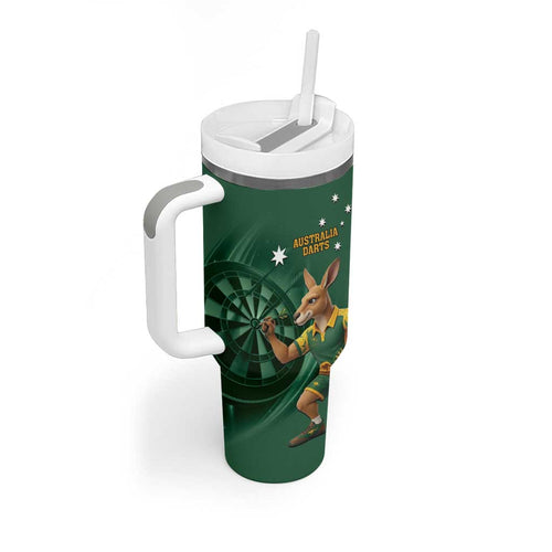 Australia Kangaroo Mascot Darts Tumbler With Handle Green Edition