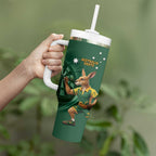 Australia Kangaroo Mascot Darts Tumbler With Handle Green Edition