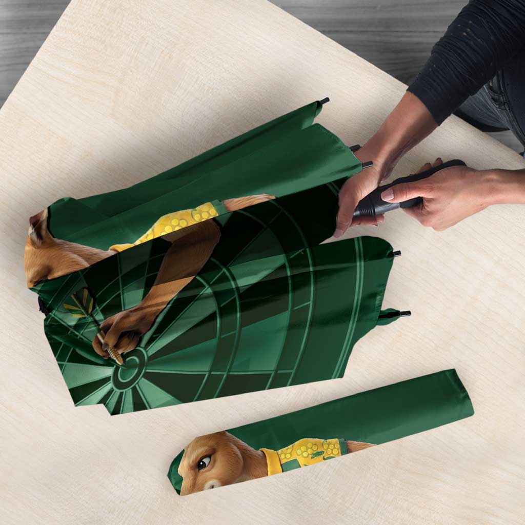Australia Kangaroo Mascot Darts Umbrella Green Edition