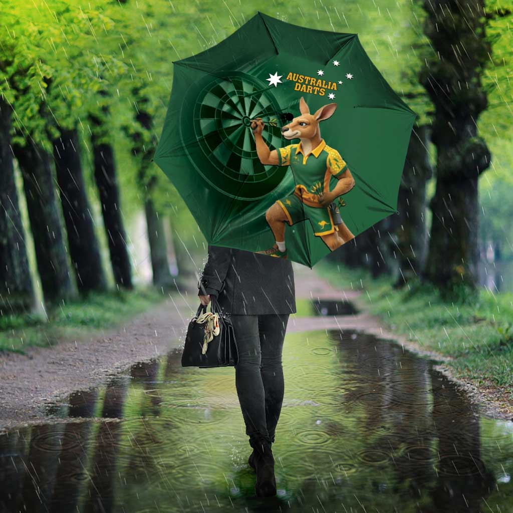 Australia Kangaroo Mascot Darts Umbrella Green Edition