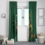 Australia Kangaroo Mascot Darts Window Curtain Green Edition